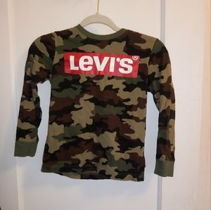 Like New Boys Camo Levi's Long Sleeve Tee S